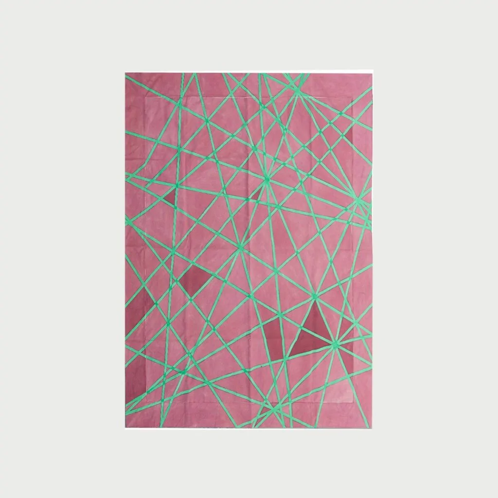 bedcover orazio bicolor bordeaux mintgreen