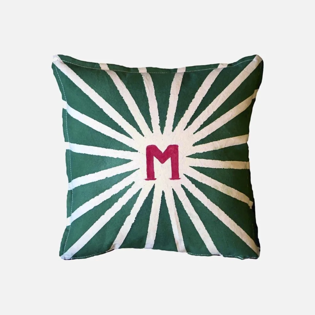 cushion raggiera alphabet m zazielab