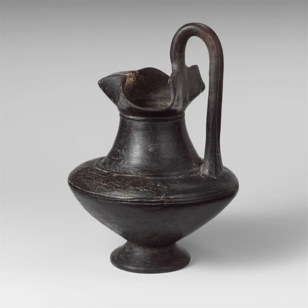 Terracotta oinochoe (jug) — Etruscan 6th century BCE