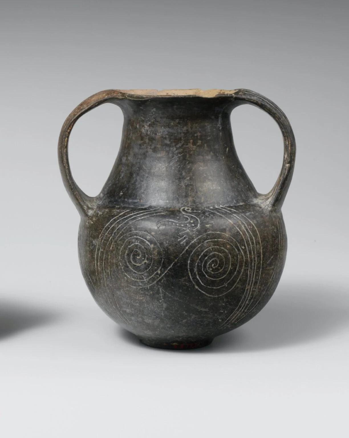 Terracotta spiral amphora (jar) — Etruscan ca. 675–650 BCE
