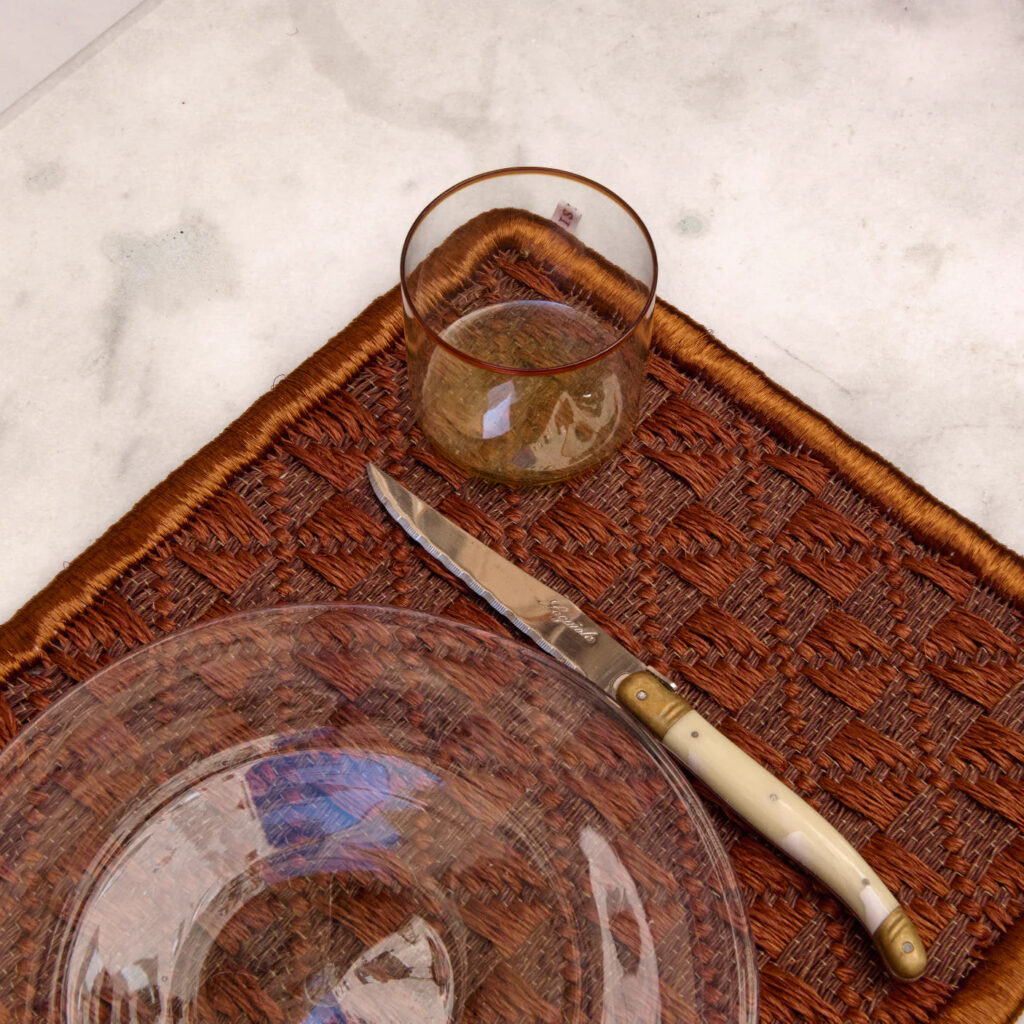 Proper - Placemats Set of Two - Copper Border