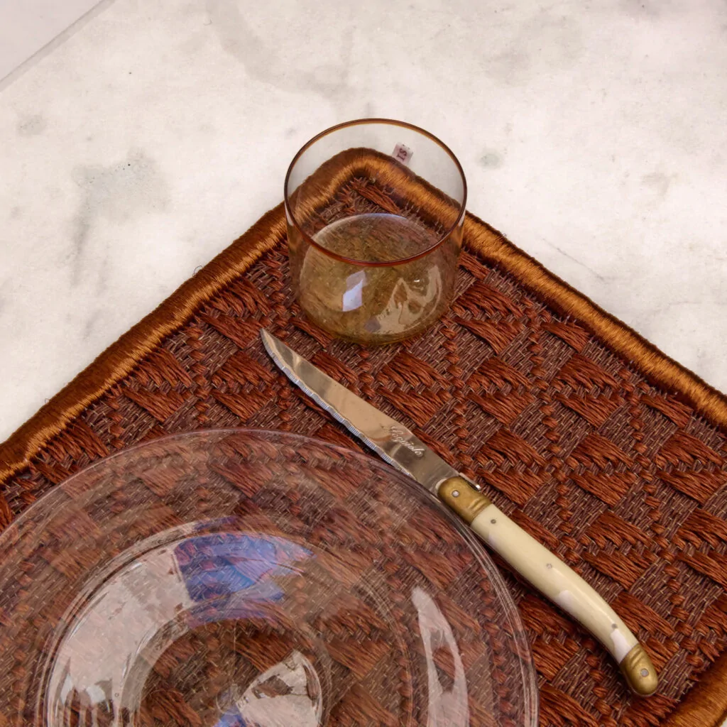 Proper - Placemats Set of Two - Copper Border