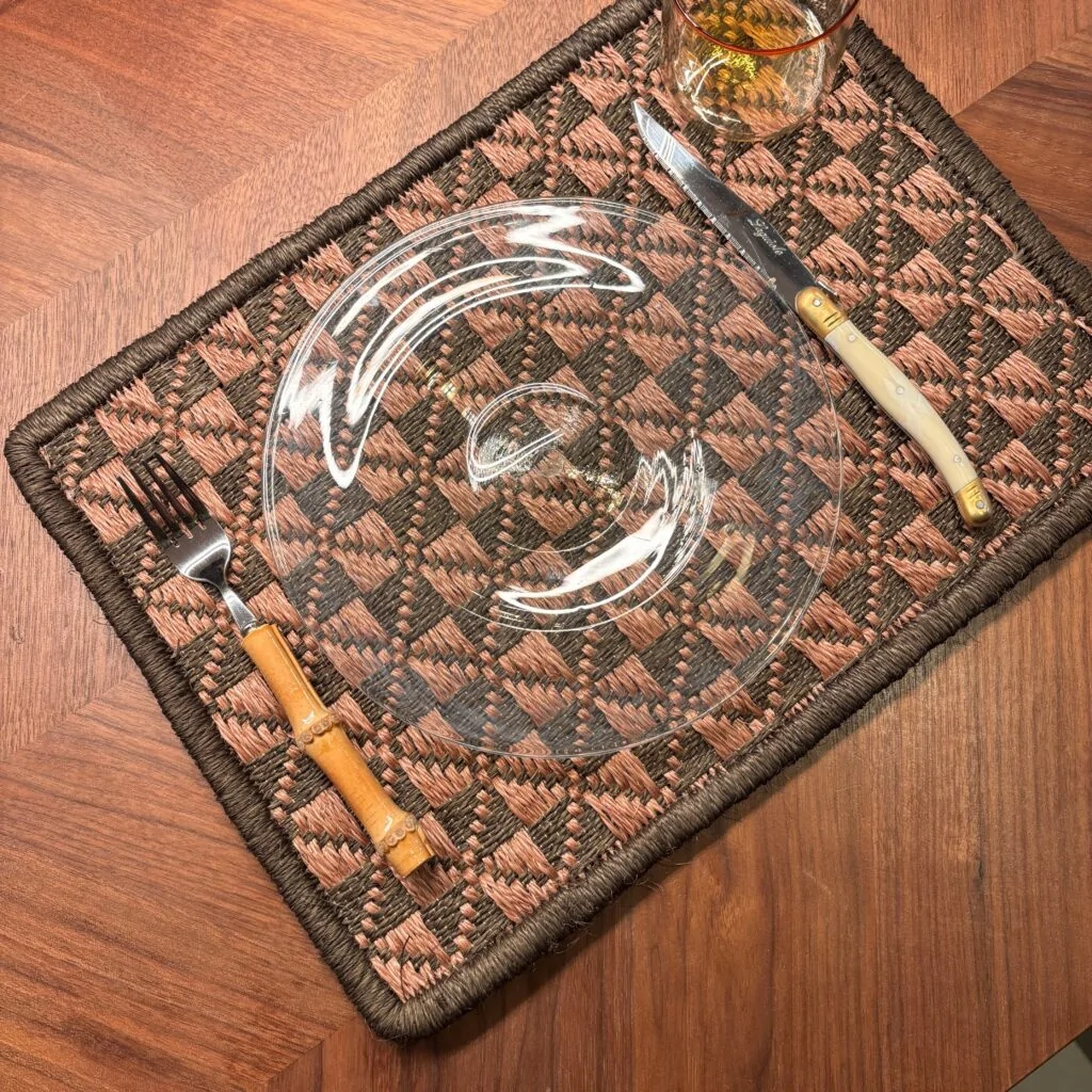 Proper - Placemats Set of Two - Plaster Rose, Woodland Green