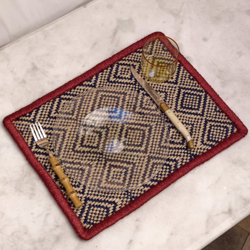 San Gil - Placemats Set of Two - Sand, Blue, Red Purple